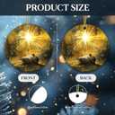 2 x Nativity Christmas Ornament 2025  Baby Jesus in Manger Under Bright Star  Religious Christian Christmas Decoration  Faith-Based Ornament for Families, Church Gifts, Catholic & Christian Dcor