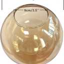 KCO Lighting Replacement Glass Globe Shade for Light Fixtures, Modern Lampshade Glass Accessories for Pendant Wall Sconces (Amber, 7.9 inches)
