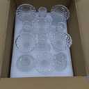 AVLA 12 Pack Crystal Candle Holders, Clear Taper Candlestick, Thick Glass Candle Stand, Small Centerpiece for Table, Wedding, Party, Church, Windowsill Decor, Home Decoration, Diamond Pattern