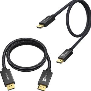 IVANKY DP Cable 1.4 3ft + VESA Certified 16K DP Cable 2.1 3ft