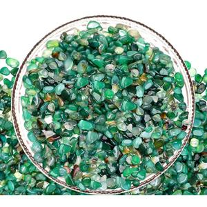 Halatool 2.2LB Natural Green Agate Stones for Aquarium Gravel & Fish Tank 0.35-0.6 Inch Decorative Pebbles for Succulent Rocks DIY Landscaping Indoor Plants Vase Fillers