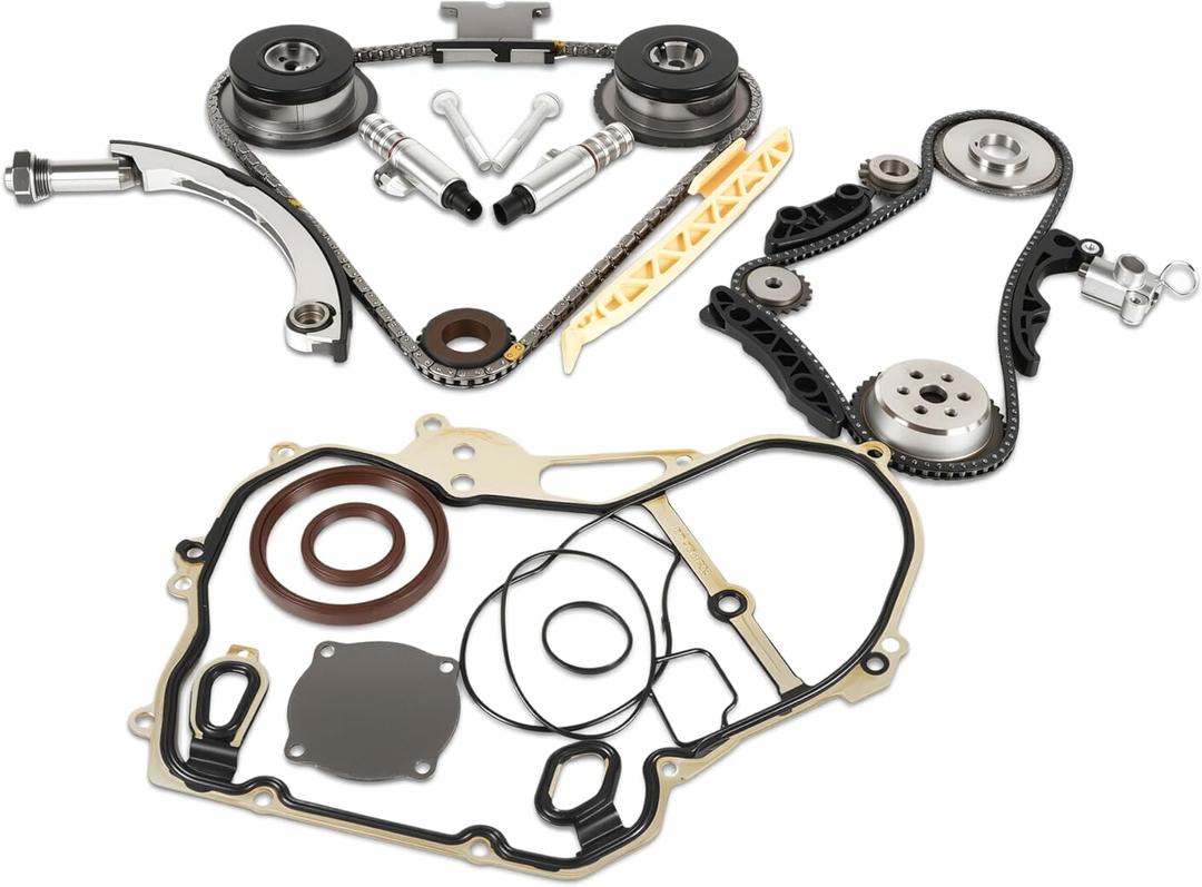 90537632 Engine Timing Chain Kit [with VVT Intake & Exhaust] for 2011-2017 Equinox, for 2011-2017 Terrain, for 2013-2014 Malibu, for 2012-2017 Regal 2.2 2.4 Ecotec L4 DOHC Replacement OE 94201S