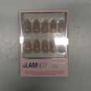Glamnetic Press On Nails - Maple Glaze | Short Almond Nude Brown Neutral Fake Nails with Glaze Finish | 15 Sizes - 30 Nail Kit with Glue