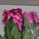 Fake Hibiscus Artificial Flowers Plants for Outdoors Decoration, 4 Bundles Silk Hibiscus Tropical Flowers Artificial Realistic UV Resistant Faux Flower for Outside Planter Patio Porch Garden, Purple