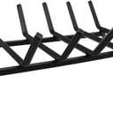 Fireplace Grate 27 inch Heavy Duty Cast Iron Fireplace Log Holder with 6 Support Bars Firewood Burning Rack Holder for Wood Outdoor Fireplace,Stove Indoor