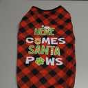 Dog Shirt Soft Cotton Dog Christmas Shirt Stretchy Lightweight T-Shirts Sleeveless Vest Pet Clothes for Small Medium Large Dogs Cats, Medium (Back: 12", Chest: 16")