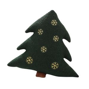 Eoieov Christmas Tree Pillows Cute Plush Christmas Pillow Stuffed Christmas Decorative Pillow for Holiday Party Home Bed Decoration, Green, 14.9"