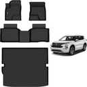 AIPOIL Floor Mats & Cargo Liner Set for 2023-2024 2025 Mitsubishi Outlander PHEV (Not for Sport Models) TPE All Weather Protection Anti-Slip Automotive Floor Liners Full Set Accessories, Black.