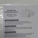 2ft x 2ft Drop Ceiling TilesSmooth White PVC Ceiling Panel 24 x 24in. Waterproof, Washable and Fire-Rated - Reusable - High-Grade PVC to Prevent Breakage-Package of 12 Tiles