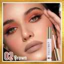 2 x Brownish Red Liquid Matte Lip Liner Stain Peel Off with Tweezer, Long Lasting, Waterproof New Gold Matte Lipstick Lip Gloss Tattoo for Women, Smudge-proof Non-Stick Cup Lip Tint Makeup 02# (0.14 Fl Oz (Pack of 1))