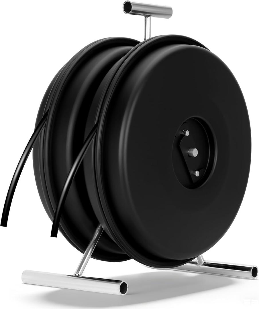 Stainless Steel 415D Wire Dispenser Wheel, 2 Reel Wire Dispenser Kit for 250 Foot Rolls of 14/2, 14/3, 14/4, 12/2, 12/3 and 10/2, Cable Dispenser Wheel with Dual-Capacity Design