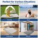 KMZ SUV Air Mattress Thickened Double Flocking Camping Mattress Upgraded Portable Sleeping Car pad Comfortable Inflatable Travel Bed with External Pump and 2 PillowsOff-White and Light Gray, Full