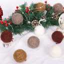 SY Super Bang 15PCS Rustic Christmas Ball Ornaments, 60MM/2.3Inch Shatterproof Ornaments Set for Christmas Tree Hanging Decorations, for Home Farmhouse Bowls Vase Fillers Holiday Party Xmas Decor. (White/Brown/Coffee/Khaki)