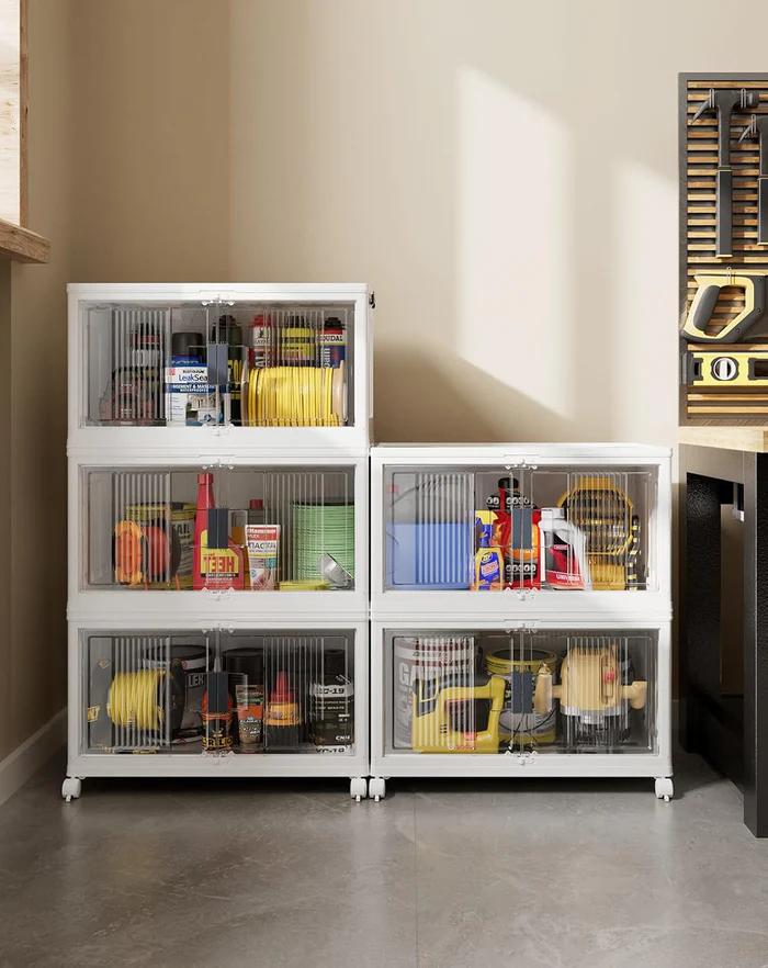 OlarHike 97QT Storage Bins with Lids - Folding