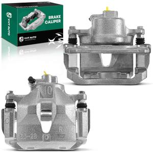 YHTAUTO Front Disc Brake Calipers with Bracket Replacement for Toyota Camry 2005-2006, Avalon 2005-2007, Sienna 2004-2010, Solara 2004-2008 2.4L 3.0L 3.3L 3.5L, Front Driver Passenger Caliper Assembly, 2 Pack