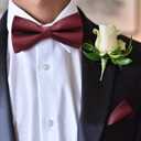 3 x Medsuo Men's Bow Tie, Pre-tied Bowtie Wave Bow Tie, Adjustable Neck Strap for Wedding Party Prom (Black)