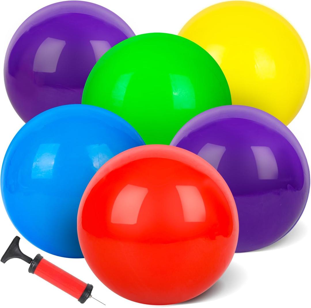 Amor Present 6PCS Playground Ball, 8.5 Inches Bouncing Kick Ball for Kids, Giant Rubber Dodgeballs with Hand Air Pump, for Indoor Outdoor (Medium) Amor Present 6PCS Playground Ball, 8.5 Inches Bouncing Kick Ball for Kids, Giant Rubber Dodgeballs with Hand Air Pump, for Indoor Outdoor (Medium)