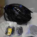 KYEDAY Punk Mask Cosplay for Men, Round Light with Braids Mask Cosplay Halloween Fit Party Music Festival Accessories (Blue)