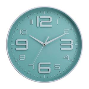12 inch Silent and Non tick Battery Powered Quartz Round Wall Clock, Blue Modern Decorative Clock, Suitable for Home, Office, Bedroom (Green)
