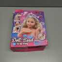 Golray Hair Styling Doll Head Makeup Kit Nail Art Girls Toys,Hair Salon Toy/ Real Cosmetics Nail Polish,Hairdryer Curling Iron Stylist Play Toy Princess Girl Birthday Gifts 3 4 5 6 7 8+ Years Old