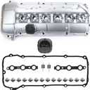 MITZONE Upgrade Aluminum Valve Cover kit Compatible with 2002-2006 BMW X5 X3 530i 525i 325i 325ci 325xi 330i 330xi 330Ci z4 Replace 11127512839