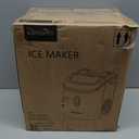 EUHOMY Nugget Ice Maker Countertop with Handle, Ready in 6 Mins, 38lbs/Day, Removable Top Cover, Self-Cleaning, Portable Chewable Ice Maker with Basket, Scoop, for Home/RV/Party/Camping (Black)