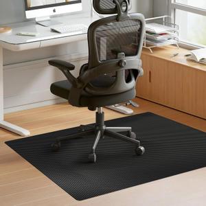 50 x 60 Large Office Chair Mat, Carbon Fiber Pattern Chair Mat for Hardwood Floor, Vinyl Floor Protectors for Chairs, Plastic Mat for Under Office Chair, Rolling Chair, Computer Chair