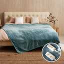 Heated Blanket Electric Blanket King 100"x90" Heating Blanket with Dual Control 10 Heat Levels & 10 Hours Auto-Off Overheat Protection Cozy Soft Flannel King Size Blanket Fast Heating Machine Washable