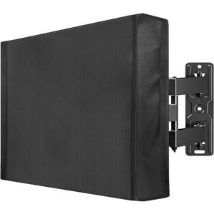 Mounting Dream Outdoor TV Cover for 53" to 55" TVs - Fully Bottom Cover, Waterproof & Weatherproof Screen Protector with Scratch Resistant Interior and Remote Control Pocket Black