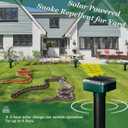 Snake Repellent for Yard, Snake Away, Solar Powered Snake Repeller Outdoor with Sonic, Waterproof & Pet Safe Snake Deterrent for Garage, Lawn, Home - Keep Snakes Away (4)
