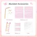 OOOK 2-in-1 Baby Doll Bunk Bed for 18 Inch Doll with Tulle, Bedding, Ladder