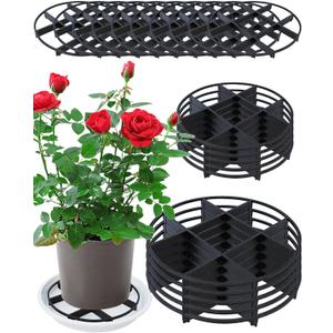 21 Pack Plastic Plant Saucer Stand, 5 7 8 Inch Flower Pot Feet Drainage Risers Elevator, Plant Pot Risers for Indoor Outdoor Use,Improve Drainage, Ventilation & Stability