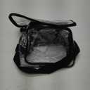 FlowFly Insulated Reusable Lunch Bag Adult Large Lunch Box for Women and Men with Adjustable Shoulder Strap,Front Zipper Pocket and Dual Large Mesh Side Pockets, Clear