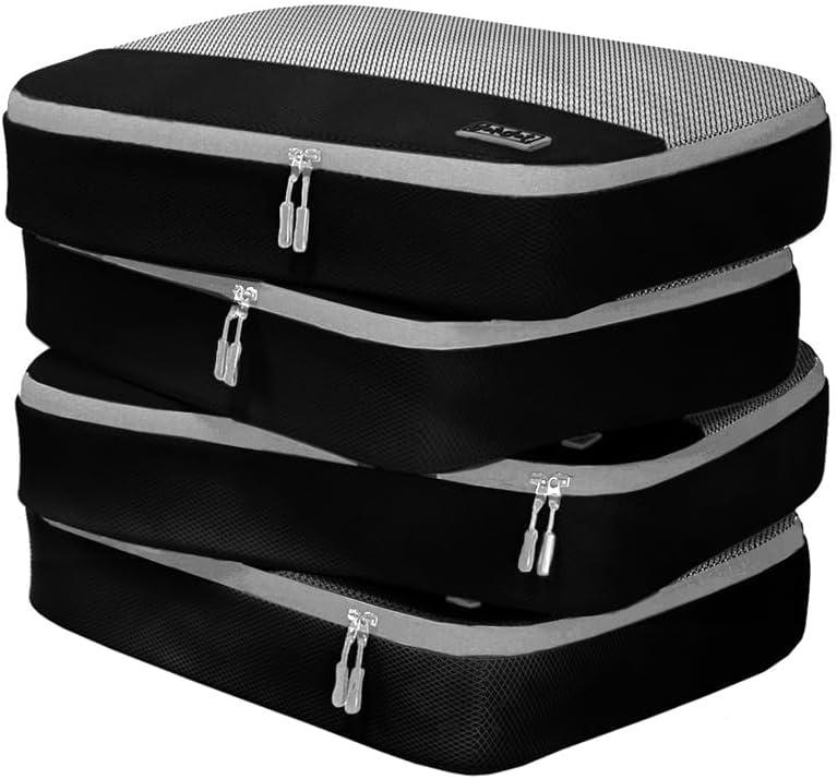 Dot&Dot Large Packing Cubes - 4 Pcs Suitcase Organizer Set - Carry On Travel Cubes
