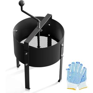 Rotary Soil Sifter Compost Sieve Garden Potting Sifting Mesh Rock Sand Dirt Sieve, 13" Sifting Filter with 1/5 Inch Mesh Sifting