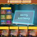 Lumiboard Led Drawing Board with Stand(13.7"x10"), 6 Colors 5 Light Modes, Acrylic Glowing Dry Erase Board Creative Gift, 7pcs Colors Markers