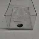 mDesign Deep Plastic Kitchen Storage Organizer Container Bin for Pantry, Cabinet, Cupboard, Shelves, Fridge, or Freezer - Holds Dry Goods, Sauces, Condiments, Drinks, Clear