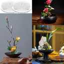 12PCS Plastic Flower Frogs for Arrangements Vase Plastic Pin Frog Vase Clear Flower Frog 2.76 inch Flower Pins Floral Frog for Plant Decoration, Summer Activity, Wedding Decoration