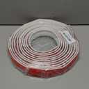 moonoom 20 Ft x 1.6''Wall Decoration Molding Trim,Self-Adhesive 3D Chair Rail Panel Molding, Flexible DIY Wall Trim for Walls Mirror Window Frame and Home Decoration (White)