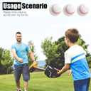 12 x Baseballs 12 Pack Dimpled Baseballs, 9-Inch Pitching Machine Balls for Hand-Eye Coordination, Hitting and Fielding Practice