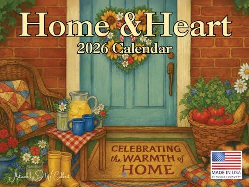 Home And Heart Calendar 2026 Folk Art Monthly Wall Calender 12 Month | American Made In The USA