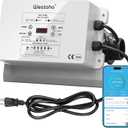 WiFi Salt Chlorine Generator, Westaho Salt Chlorination System with USA Titanium Cell, Real-Time Monitoring & App Control, for Above Ground Pools Up to 15,000 Gallons, Compatible with Intex Pool