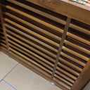 Urnporium Freestanding Wooden Dog Gate Foldable Indoor Pet Gate No Drill Expandable Barrier for Doorways Stairs Hallways Portable Wood Fence for Small Dogs & Puppies (Brown Pet Gate, 4 Panel 24" Tall)