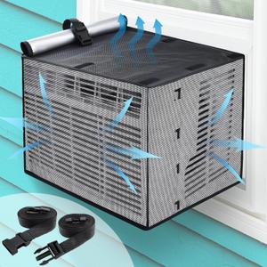 Window Air Conditioner Cover for Outside 21"W x 16"D x 15"H, Waterproof Outside Window Ac Cover, Ventilated Mesh Window Ac Unit Cover to Protect Against Cotttonwood Fluff, Leaves, Debris, Pine Needles