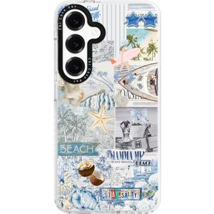 for Samsung Galaxy S25 Ultra Case, Nostalgic Beach Collage with Surfboard, Military-Grade Drop Protection, Coastal Soft Slim TPU Protective Cover with Camera Protection for Women Girls