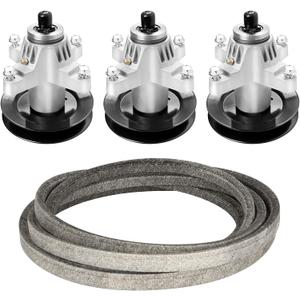 918-04126 Rebuild Kit Fits for Cub Cadet 54" Deck SLT1554 SLTX1054 SLT5400 SLTX1054 GT1554, Includes 3 Splindles 618-04126 918-04125, 138" Belt 754-0642