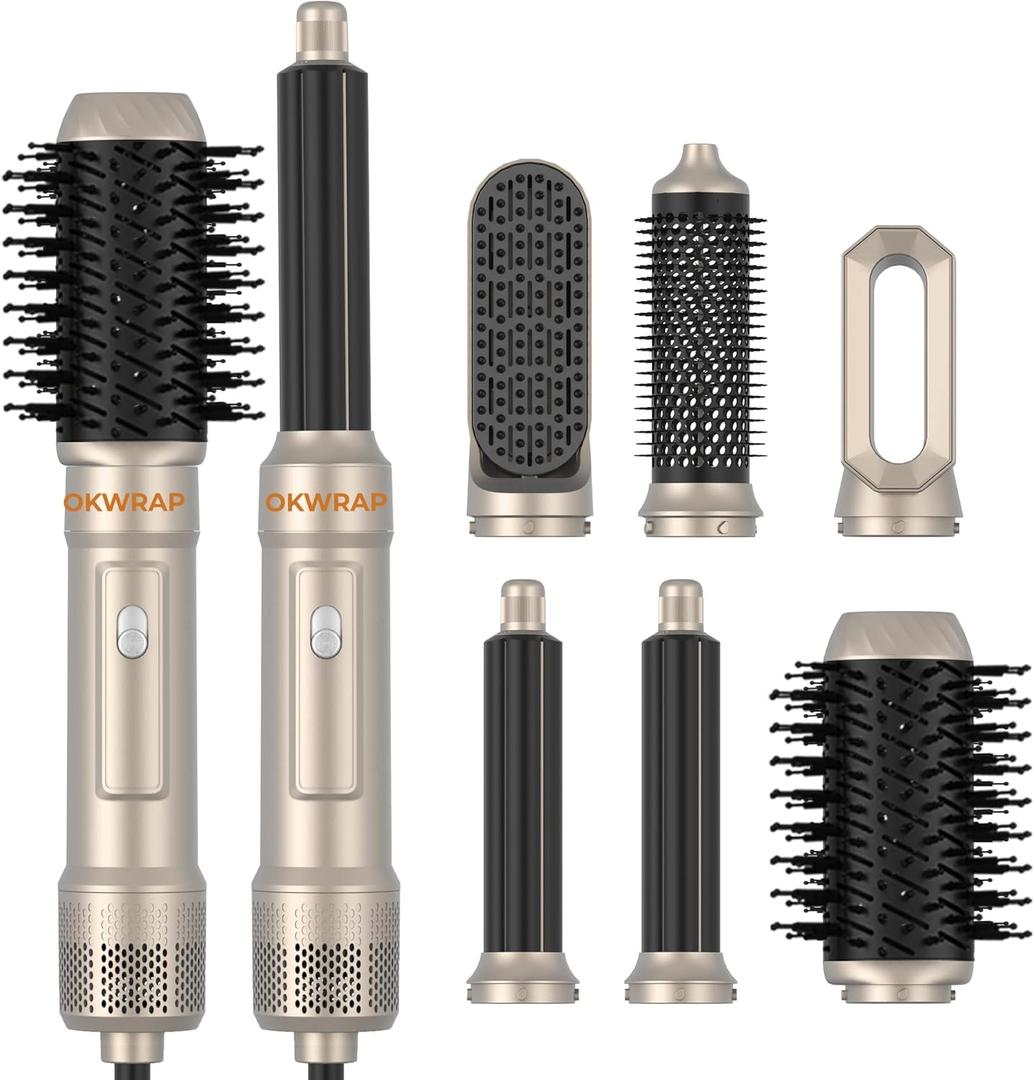 6 in ONE Blow Dryer Brush,Air Curling Iron