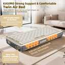 KASIMO Air Mattress Single Air Mattress TPU Blow Up Mattress with Pillow, Strong Support All Night,No Lost Air, Compact Inflatable Air Bed for Home Guests Camping
