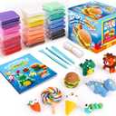 Sago Brothers Air Dry Clay 24 Colors, Kids Toys Modeling Clay Kit, No-Bake No Mess Magic Clay Crafts, Christmas Birthday Gifts for Kids Girls Boys