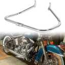 ECOTRIC Chrome Engine Guard Highway Crash Bar Compatible with 2000-2017 Harley Heritage Softail Fat Boy Springer FLST Replacement for HD49004-00